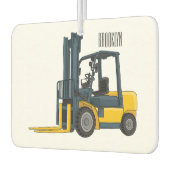 フォークリフトの漫画イラストレーション カーエアーフレッシュナー (左)