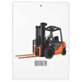 フォークリフトの漫画イラストレーション クリップボード (裏面)