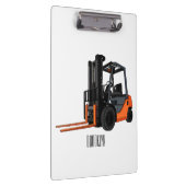 フォークリフトの漫画イラストレーション クリップボード (右)