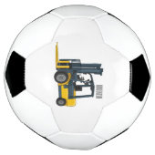 フォークリフトの漫画イラストレーション サッカーボール (回転)