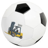 フォークリフトの漫画イラストレーション サッカーボール (3/4)