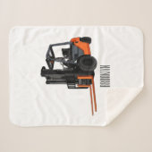 フォークリフトの漫画イラストレーション シェルパブランケット (正面(横))