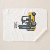 フォークリフトの漫画イラストレーション シェルパブランケット (正面(横))