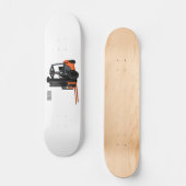 フォークリフトの漫画イラストレーション スケートボード (正面)