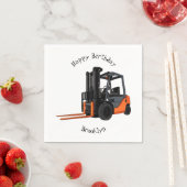 フォークリフトの漫画イラストレーション スタンダードカクテルナプキン (インサイチュ)