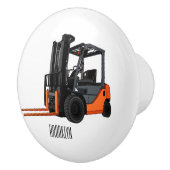 フォークリフトの漫画イラストレーション セラミックノブ (右)