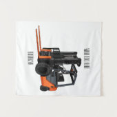 フォークリフトの漫画イラストレーション タペストリー (正面(横))