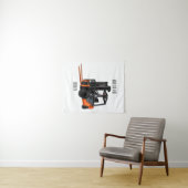 フォークリフトの漫画イラストレーション タペストリー (インサイチュ(横))