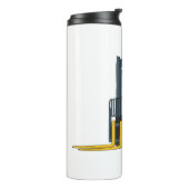 フォークリフトの漫画イラストレーション タンブラー (回転左)