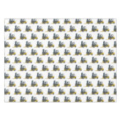 フォークリフトの漫画イラストレーション テーブルクロス (正面(横))