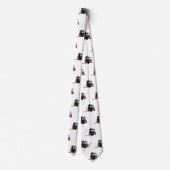 フォークリフトの漫画イラストレーション ネクタイ (裏面)