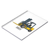 フォークリフトの漫画イラストレーション ノートブック (左側)