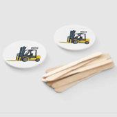 フォークリフトの漫画イラストレーション ハンドファン (組立なし)