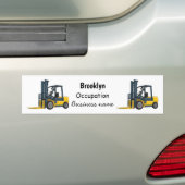 フォークリフトの漫画イラストレーション バンパーステッカー (車上)