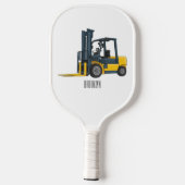 フォークリフトの漫画イラストレーション ピックルボールラケット (裏面)