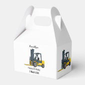 フォークリフトの漫画イラストレーション フェイバーボックス (裏面サイド)