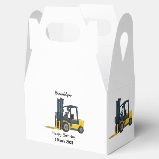 フォークリフトの漫画イラストレーション フェイバーボックス (オープン)