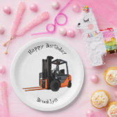 フォークリフトの漫画イラストレーション ペーパープレート (パーティー)