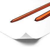 フォークリフトの漫画イラストレーション ポスター (コーナー)