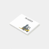 フォークリフトの漫画イラストレーション ポストイット (アングル)