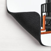 フォークリフトの漫画イラストレーション マウスパッド (コーナー)