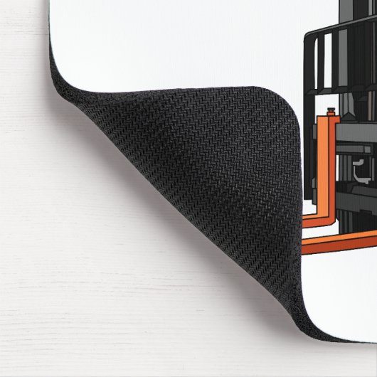 フォークリフトの漫画イラストレーション マウスパッド (コーナー)
