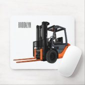 フォークリフトの漫画イラストレーション マウスパッド (マウス)
