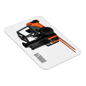 フォークリフトの漫画イラストレーション マグネット (右側)