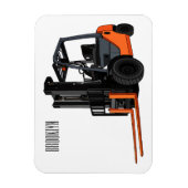 フォークリフトの漫画イラストレーション マグネット (縦)