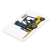 フォークリフトの漫画イラストレーション マグネット (左側)