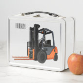 フォークリフトの漫画イラストレーション メタルランチボックス (インサイチュ)