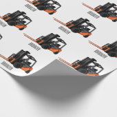 フォークリフトの漫画イラストレーション ラッピングペーパー (角)