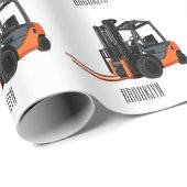 フォークリフトの漫画イラストレーション ラッピングペーパー (ロールコーナー)