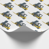 フォークリフトの漫画イラストレーション ラッピングペーパー (角)