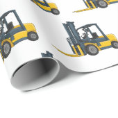 フォークリフトの漫画イラストレーション ラッピングペーパー (ロールコーナー)