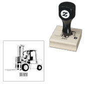 フォークリフトの漫画イラストレーション ラバースタンプ (押印)