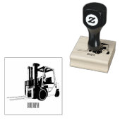 フォークリフトの漫画イラストレーション ラバースタンプ (押印)
