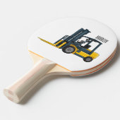 フォークリフトの漫画イラストレーション 卓球ラケット (正面アングル)