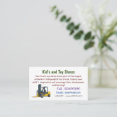 フォークリフトの漫画イラストレーション 名刺 (スタンド正面)