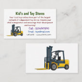 フォークリフトの漫画イラストレーション 名刺 (正面/裏面)