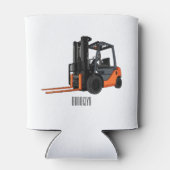 フォークリフトの漫画イラストレーション 缶クーラー (裏面)