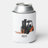 フォークリフトの漫画イラストレーション 缶クーラー (缶裏面)