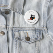 フォークリフトの漫画イラストレーション 缶バッジ (インサイチュ)