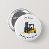 フォークリフトの漫画イラストレーション 缶バッジ (正面&裏面)