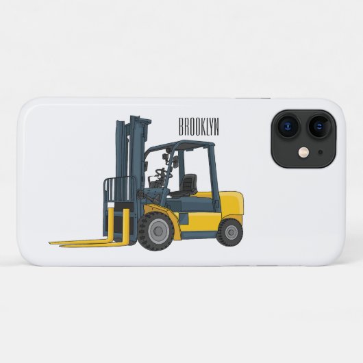 フォークリフトの漫画イラストレーション Case-Mate iPhoneケース (裏面(横))