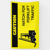 フォークリフトの警告カスタムバナー 横断幕 (縦)