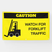 フォークリフトの警告カスタムバナー 横断幕 (横)