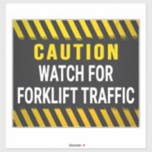 フォークリフトの車輌用注意監視 シール (シート)