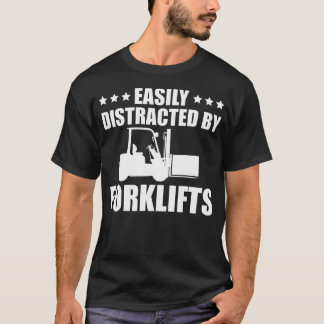 フォークリフトの運転手がフォークリフトに気を取られやすい Tシャツ
