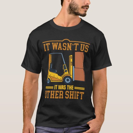 フォークリフトの運転手のためのおもしろパパのプレゼント Tシャツ (正面)